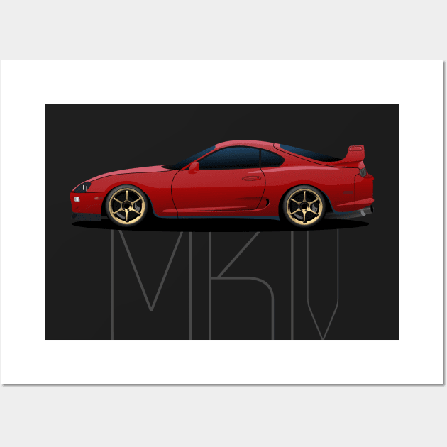 Supra Mk4 Wall Art by AutomotiveArt